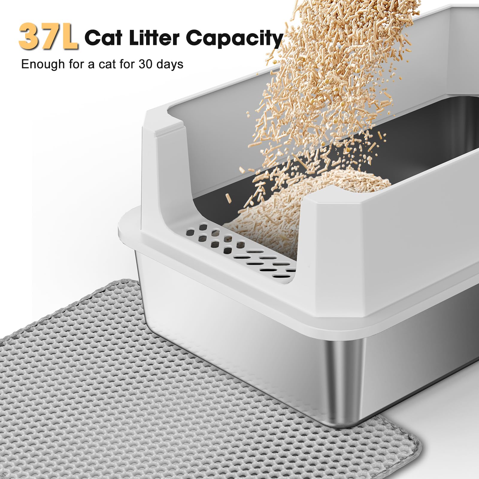 FURTIME bac en usage par un chat, confort et intimité assurés