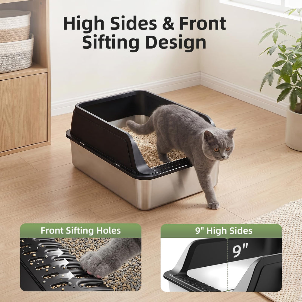 FURTIME coins arrondis en acier inoxydable pour un nettoyage facile et complet