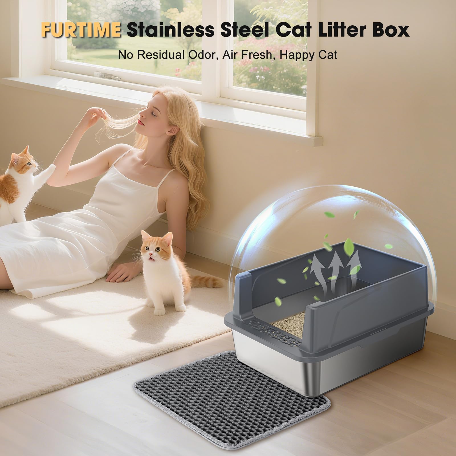 FURTIME bac sous rinçage montrant nettoyage simple et rapide