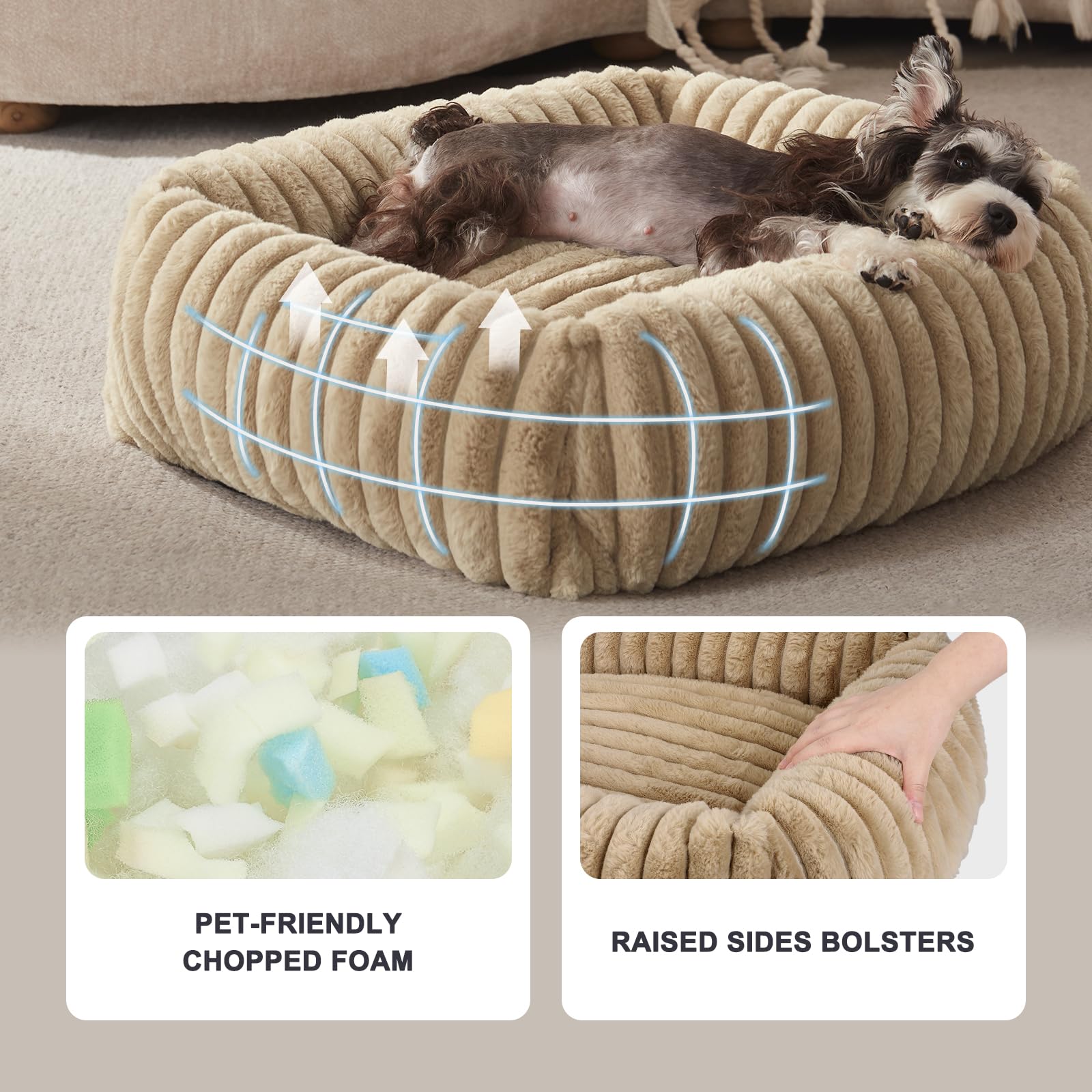 FURTIME gros plan fausse fourrure douce pour chaleur apaisante