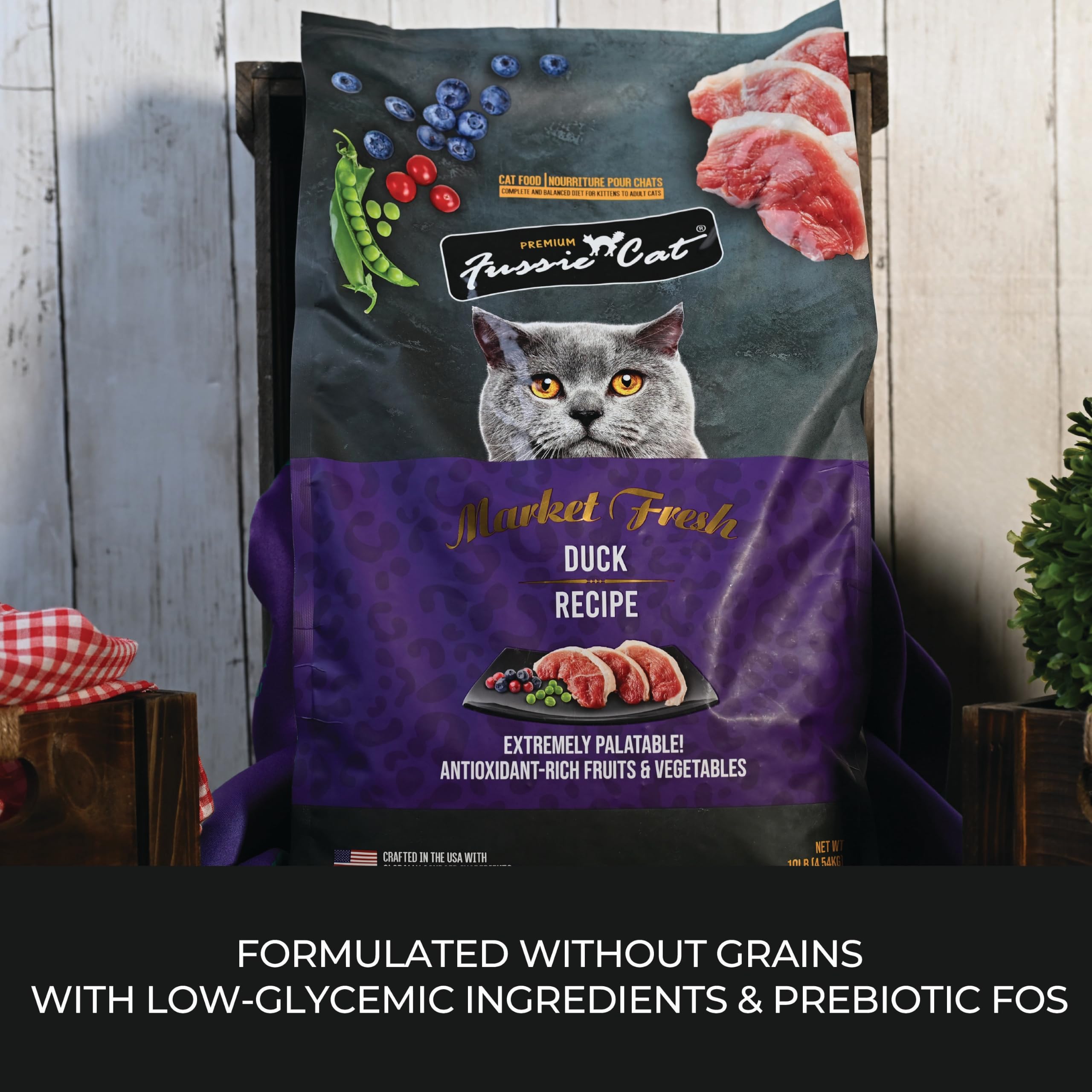 Fussie Cat portion servie dans un bol illustrant contrôle des rations pratiques