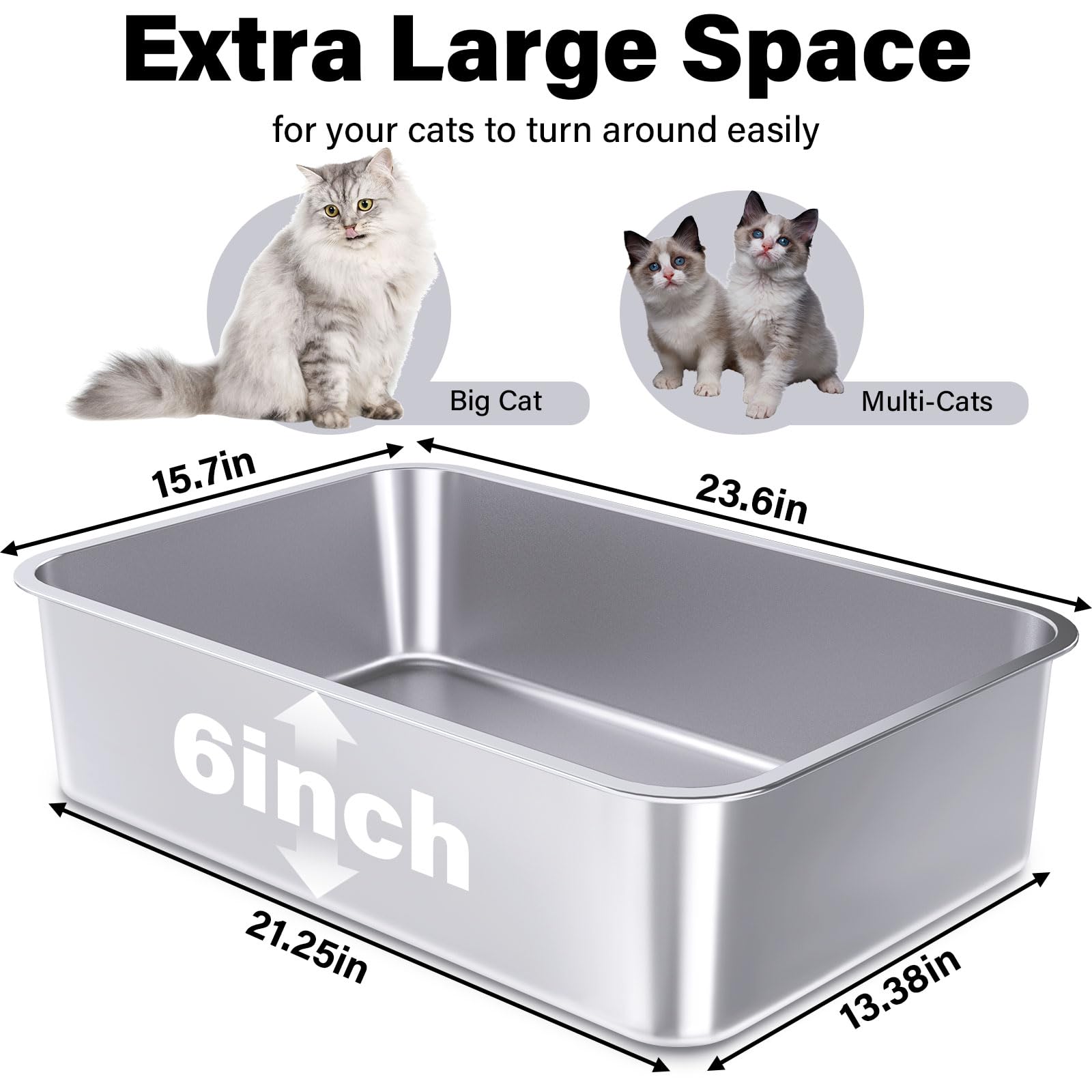 FUTAM bac en usage avec chat XXL offrant espace et confort