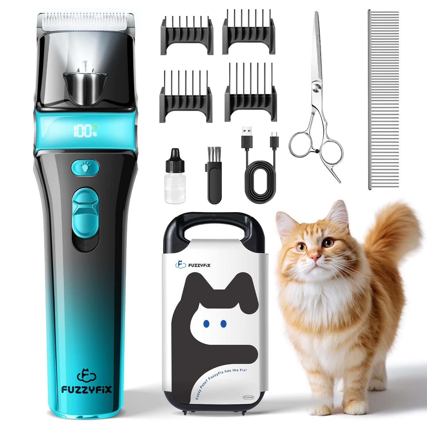 FuzzyFix tondeuse tenue en main montre échelle pratique
