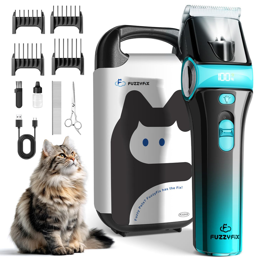 FuzzyFix chat après toilettage pelage net et apaisé