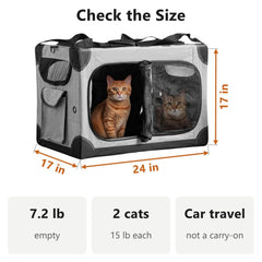 FuzzyNest intérieur avec séparateur offrant espace individuel aux chats