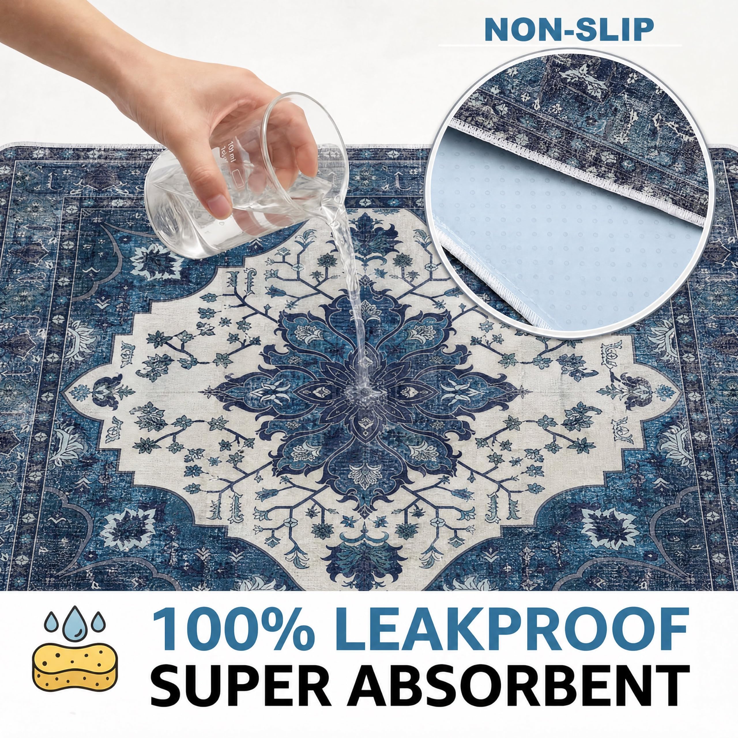 FXO semelle antidérapante en silicone maintient le tapis stable et sûr