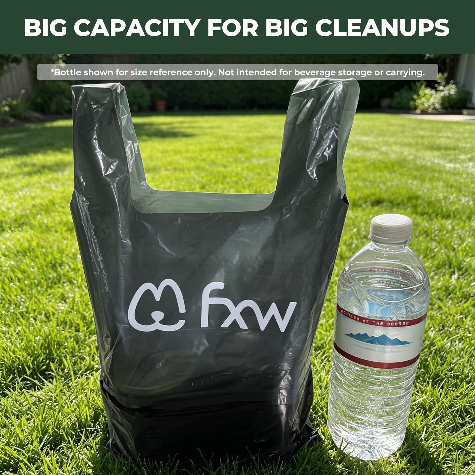 FXW sac ouvert avec large ouverture facilitant le ramassage hygiénique