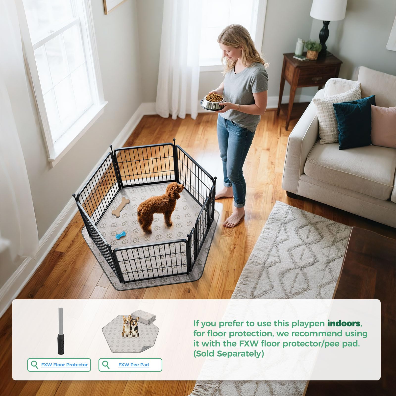 FXW Rollick utilisé en intérieur offrant confort et protection du chien