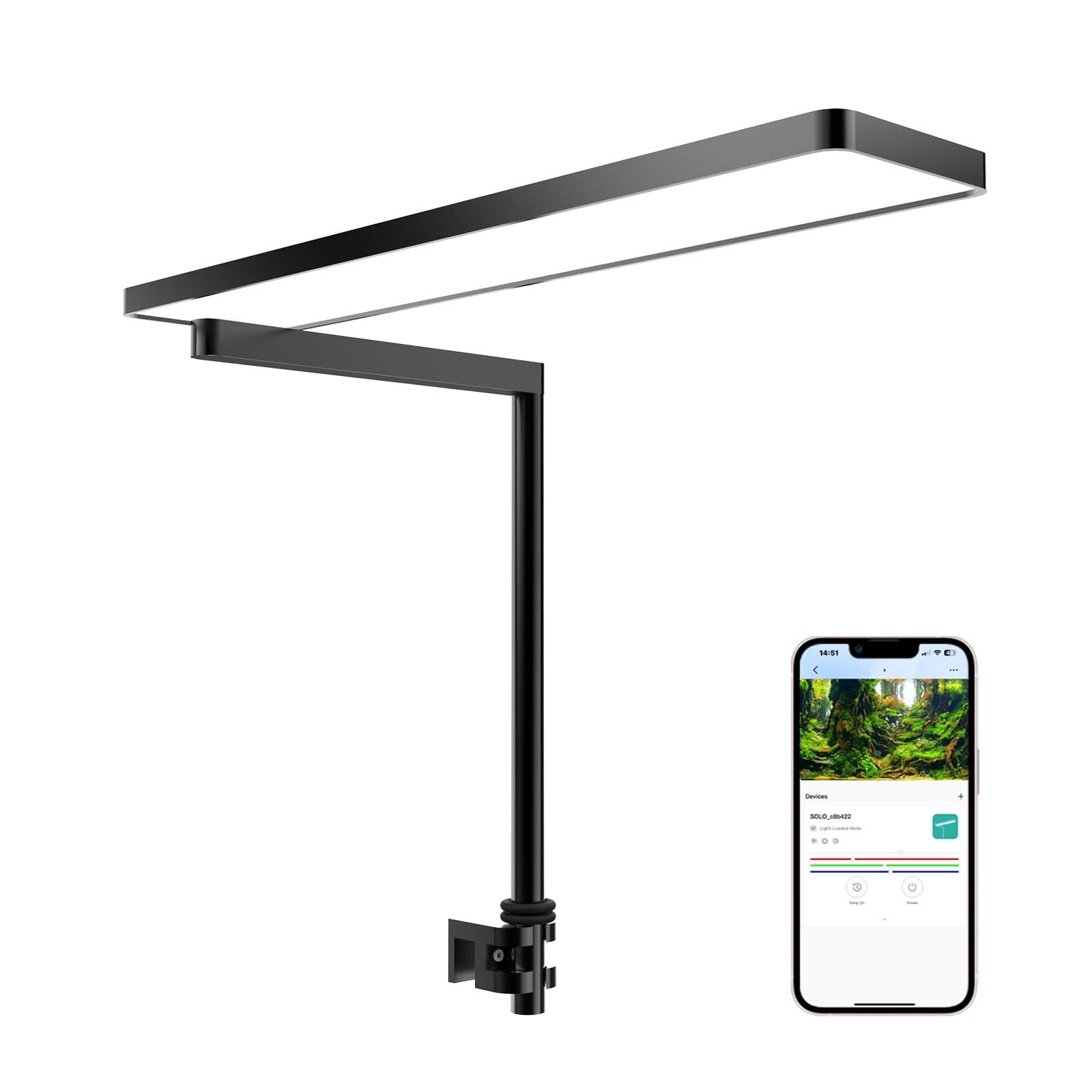 FZONE vue frontale du Solo Series montrant le panneau LED pour éclairage uniforme