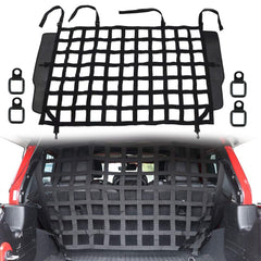G filet séparateur face avant installé dans Jeep Wrangler pour sécurité du conducteur