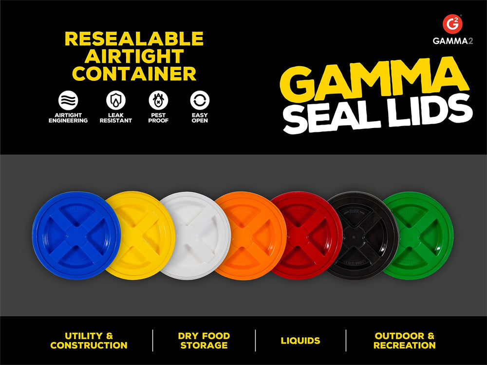 Gamma2 comparaison d'échelle montrant le couvercle sur seau standard