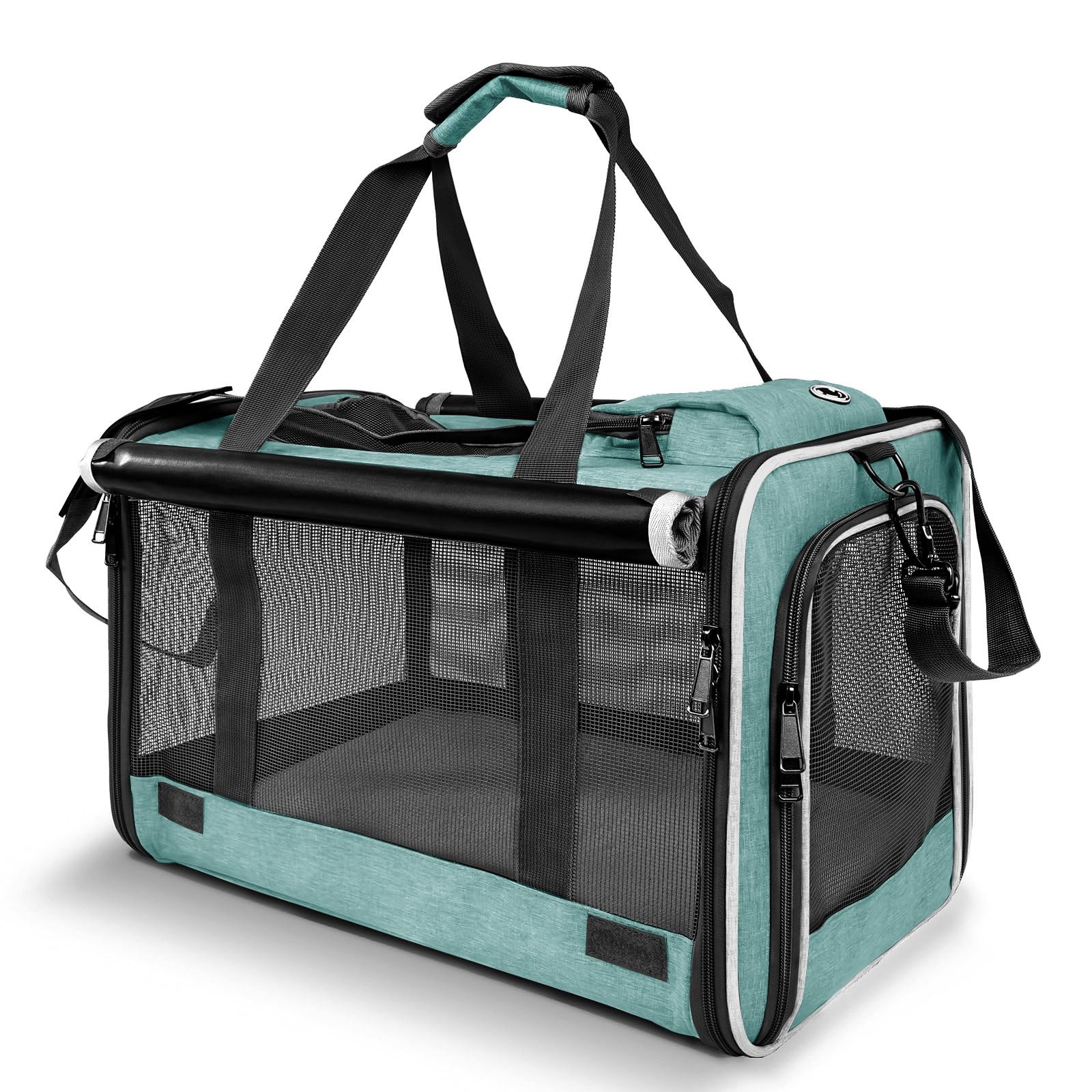GAPZER vue avant du sac transport pour petit chien montrant ouverture et structure protectrice