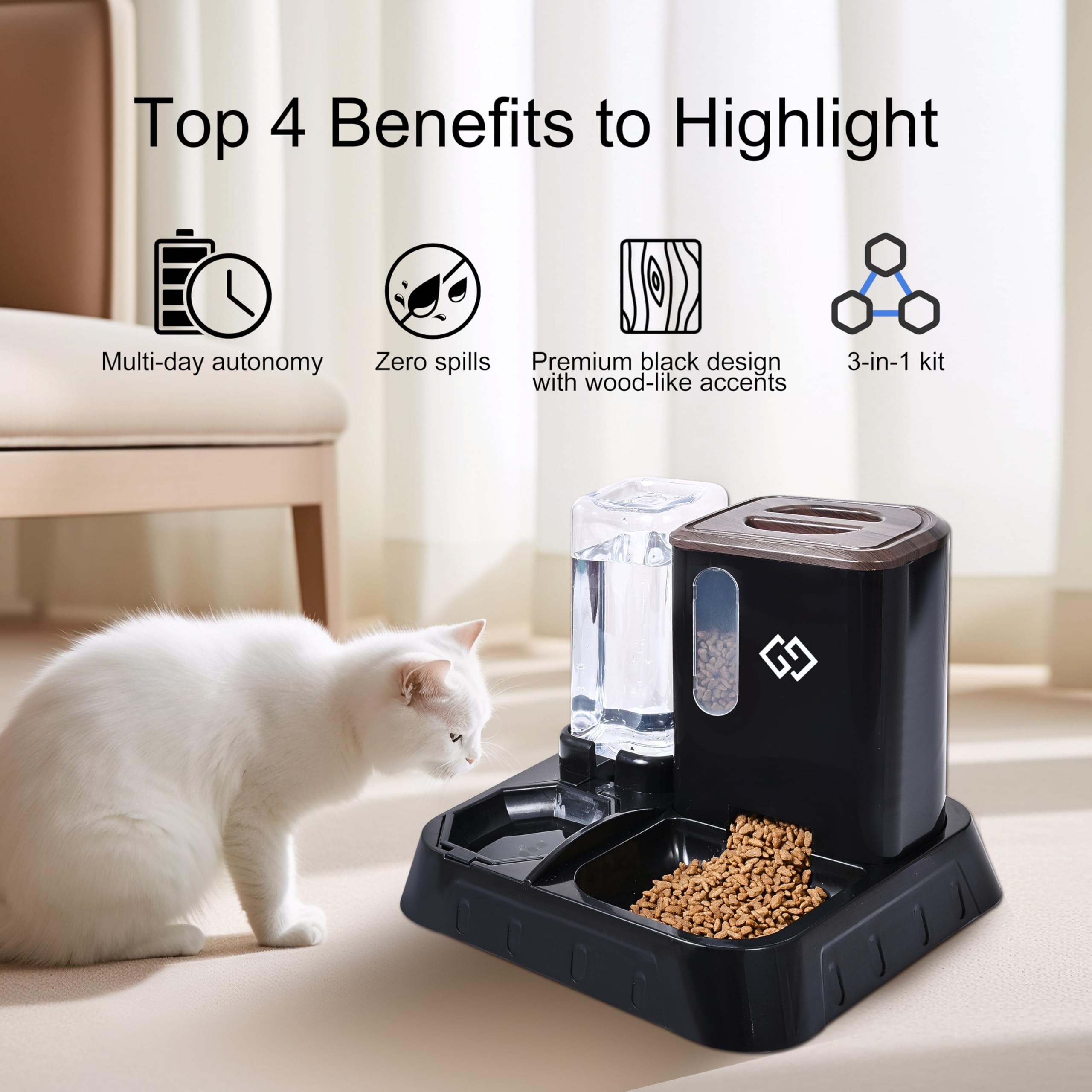 GardenGuardian réservoir nourriture montrant ouverture hermétique pour conservation