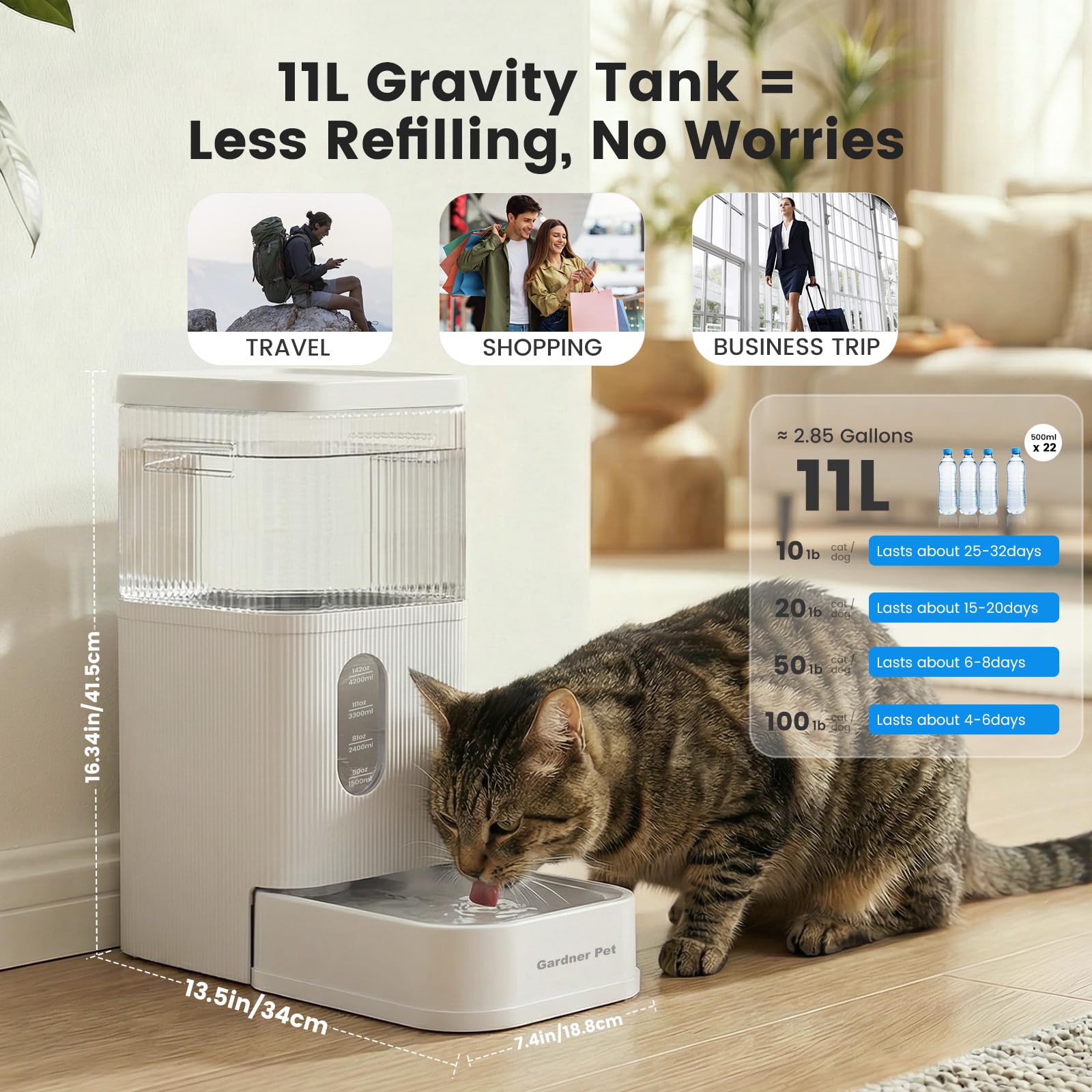 Gardner Pet bol inox 304 gros plan pour une hygiène durable et nettoyage aisé
