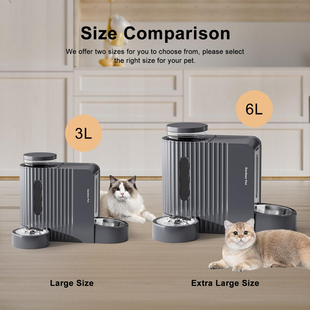 Gardner Pet comparaison avec main montrant l'échelle et la capacité 6 L
