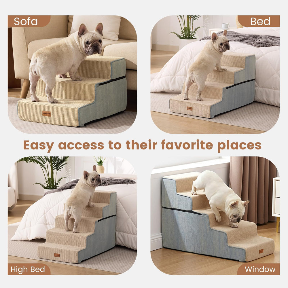 Gardner Pet escalier plié montrant rangement compact et polyvalence