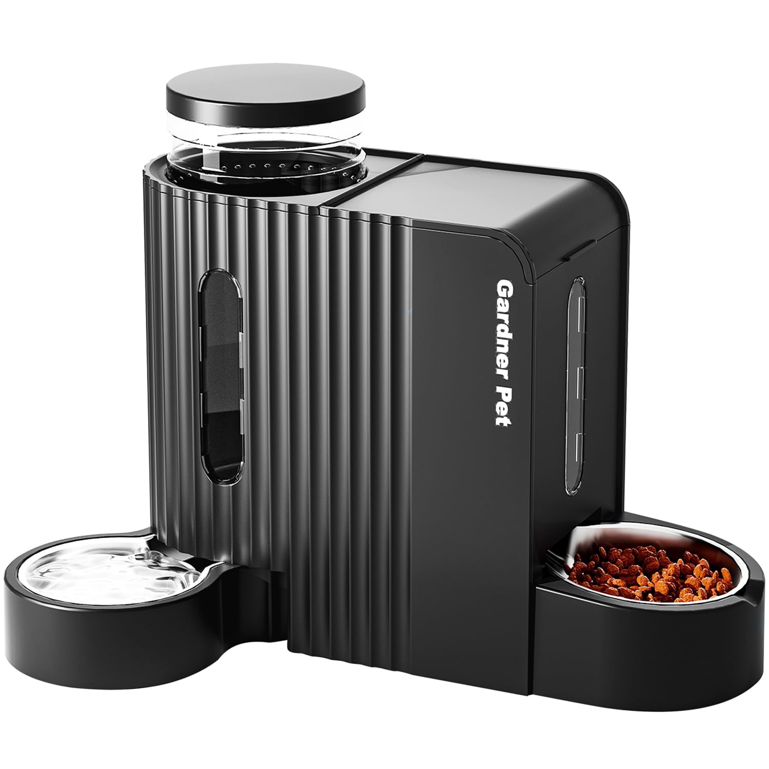 Gardner Pet vue avant de l'ensemble eau et nourriture, solution pratique