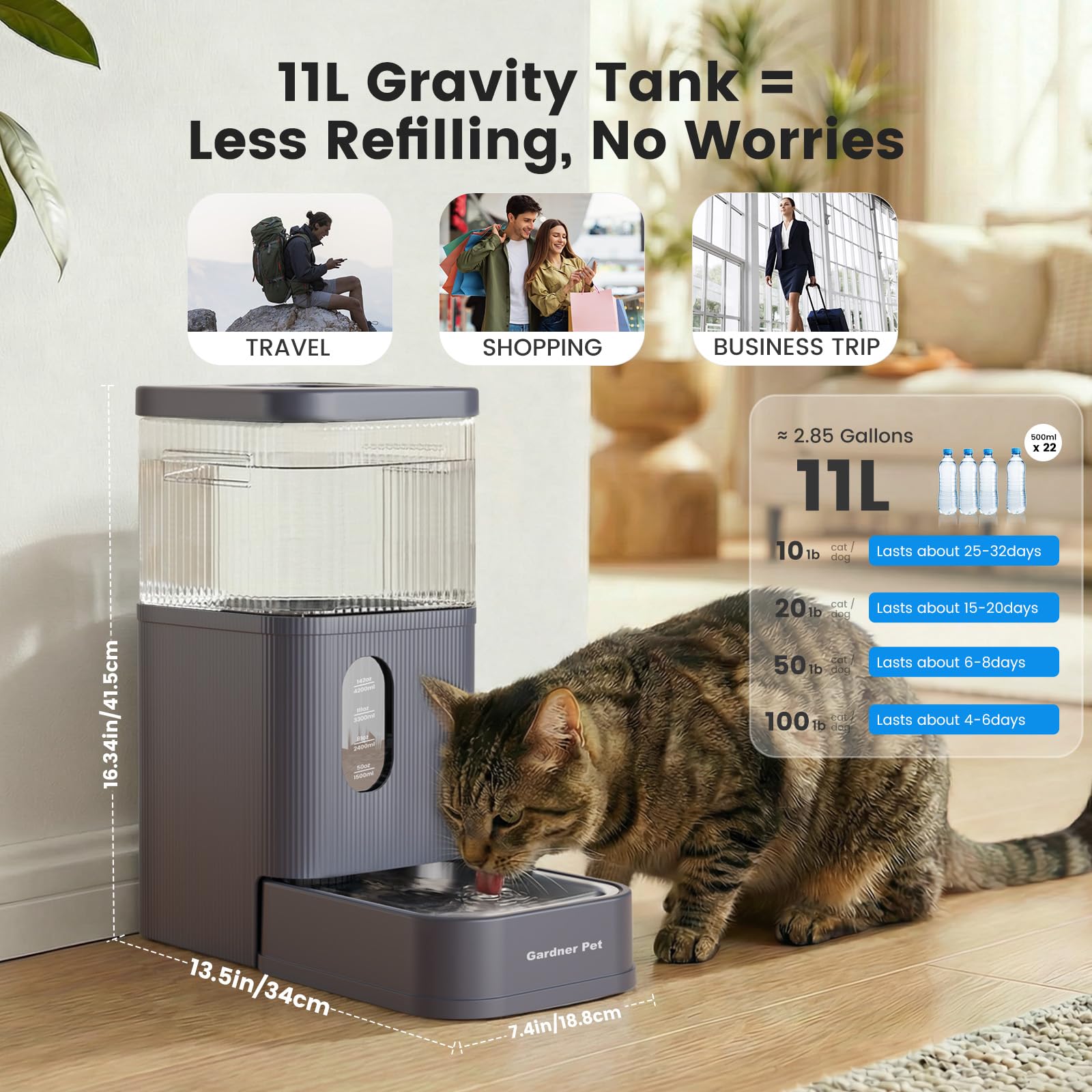 Gardner Pet gamelle inox 304 gros plan offrant hygiène et nettoyage facile