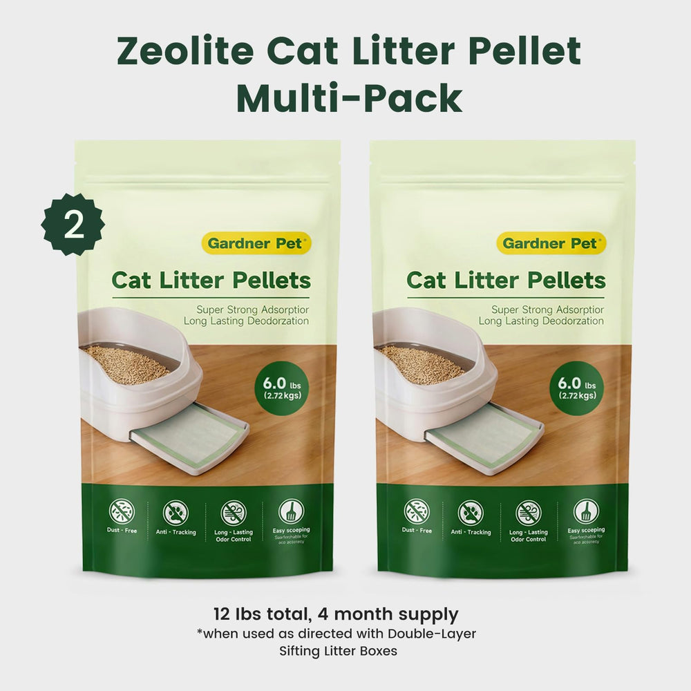 Gardner Pet gros plan sur granulés de zéolite montrant la texture anti-odeurs