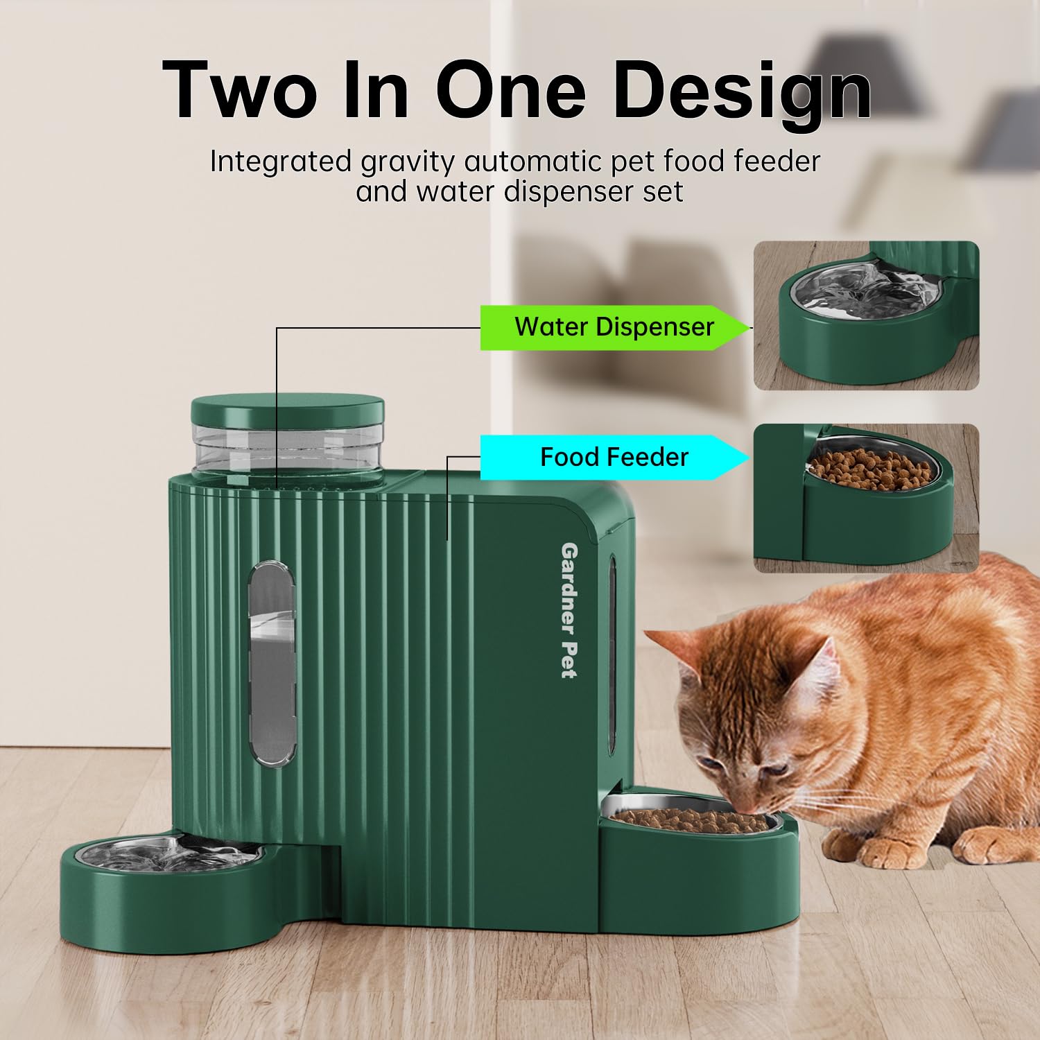 Gardner Pet gros plan bol inox montrant hygiène et facilité de nettoyage