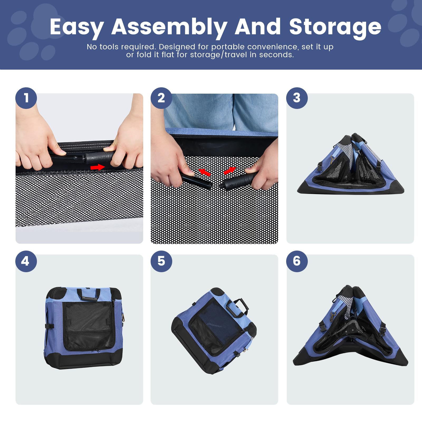 Gardner Pet housse de transport compacte pour rangement et transport