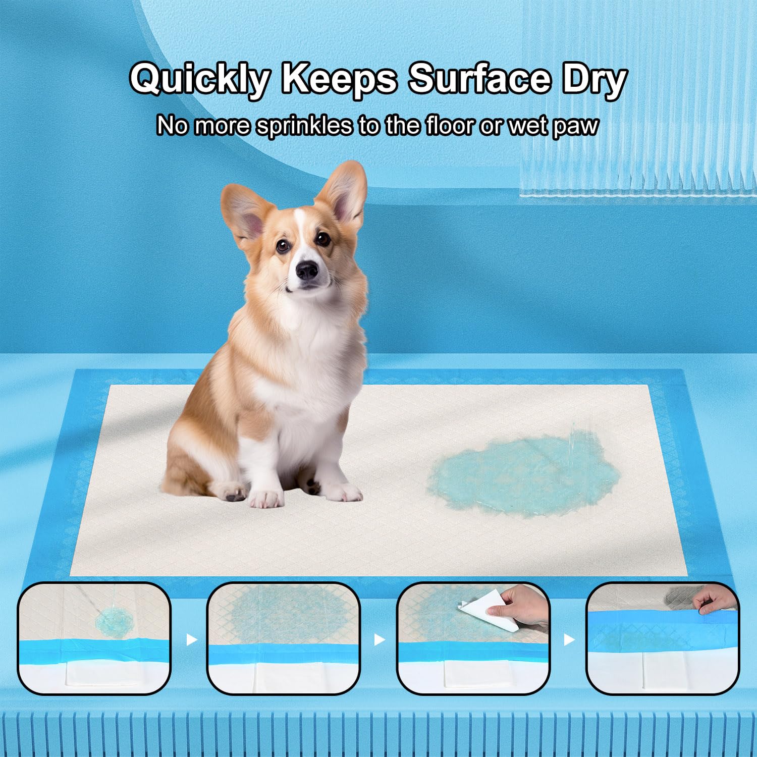 Gardner Pet chiot utilisant le tapis gardant pattes sèches