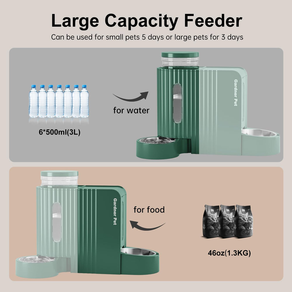 Gardner Pet profil des réservoirs illustrant grande capacité 3L chacun