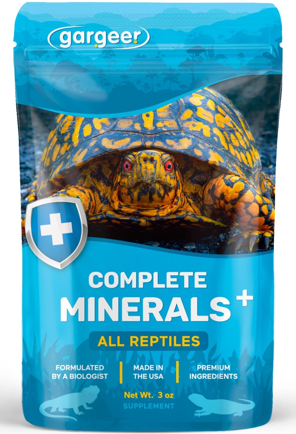 Gargeer emballage avant montrant format 3oz et bénéfice supplément minéral