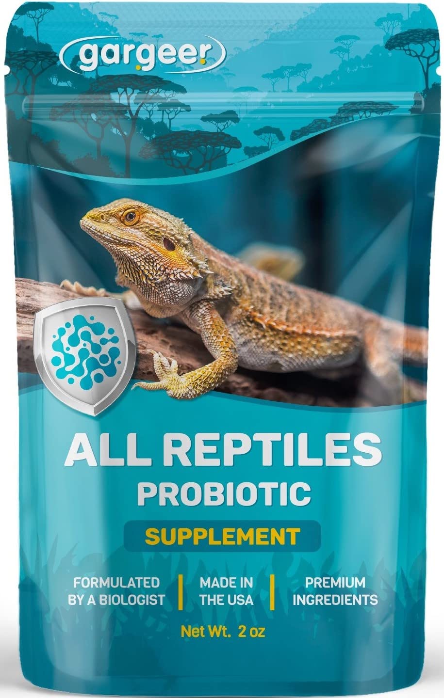 Gargeer emballage avant montrant le sachet et la marque pour identification rapide