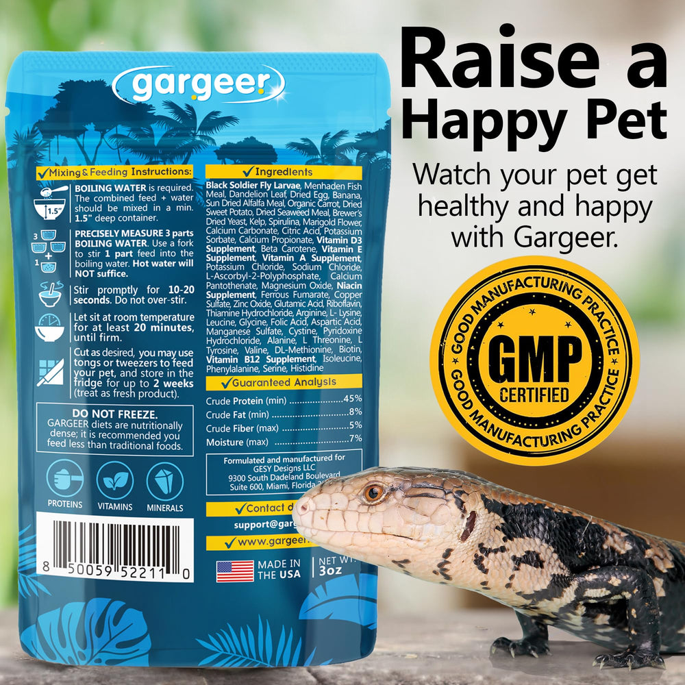 Gargeer poudre en gros plan montrant texture fine pour réhydratation rapide