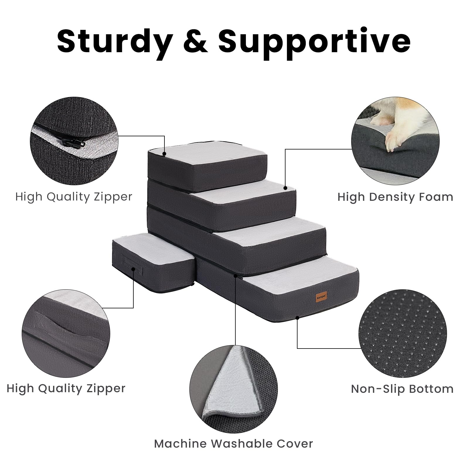 Garnpet escaliers séparés en deux unités, solution multi‑pièces pratique