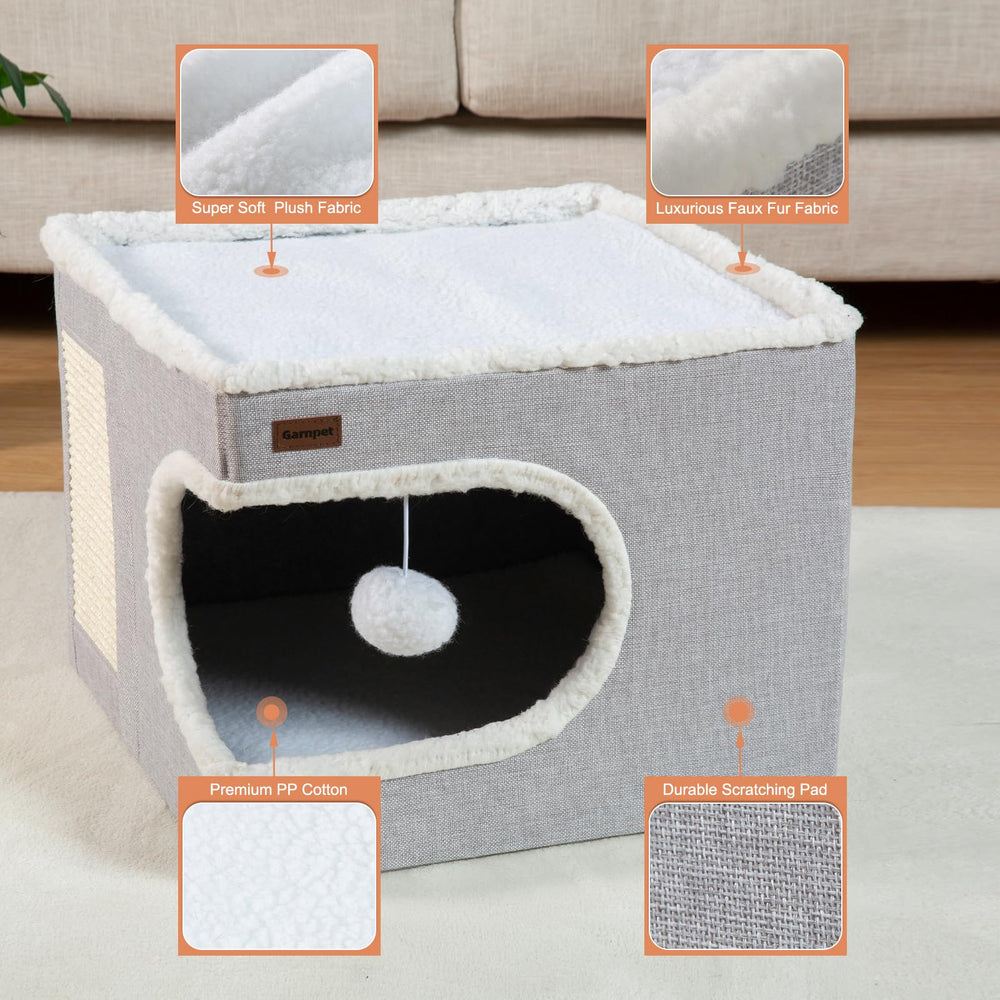 Garnpet maison pour chat dans salon intégrée déco et coin confort