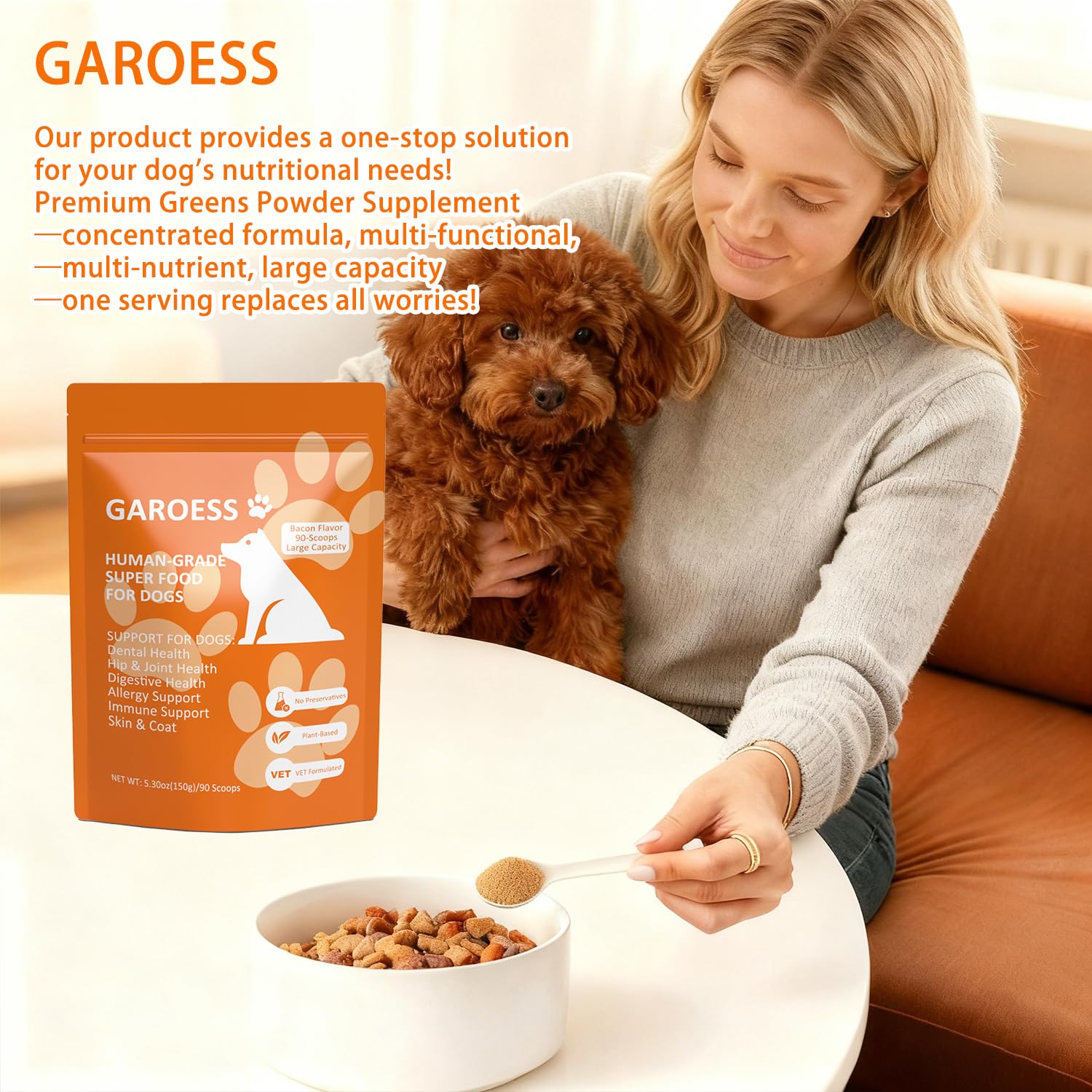 GAROESS pot comparé à main pour visualiser la taille généreuse
