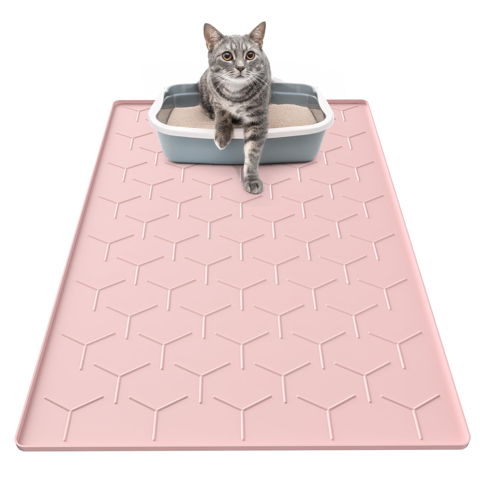 Garoopion tapis devant bac rose montrant capture de litière
