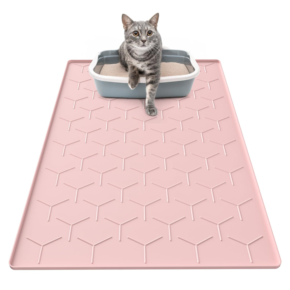 Garoopion tapis devant bac rose montrant capture de litière