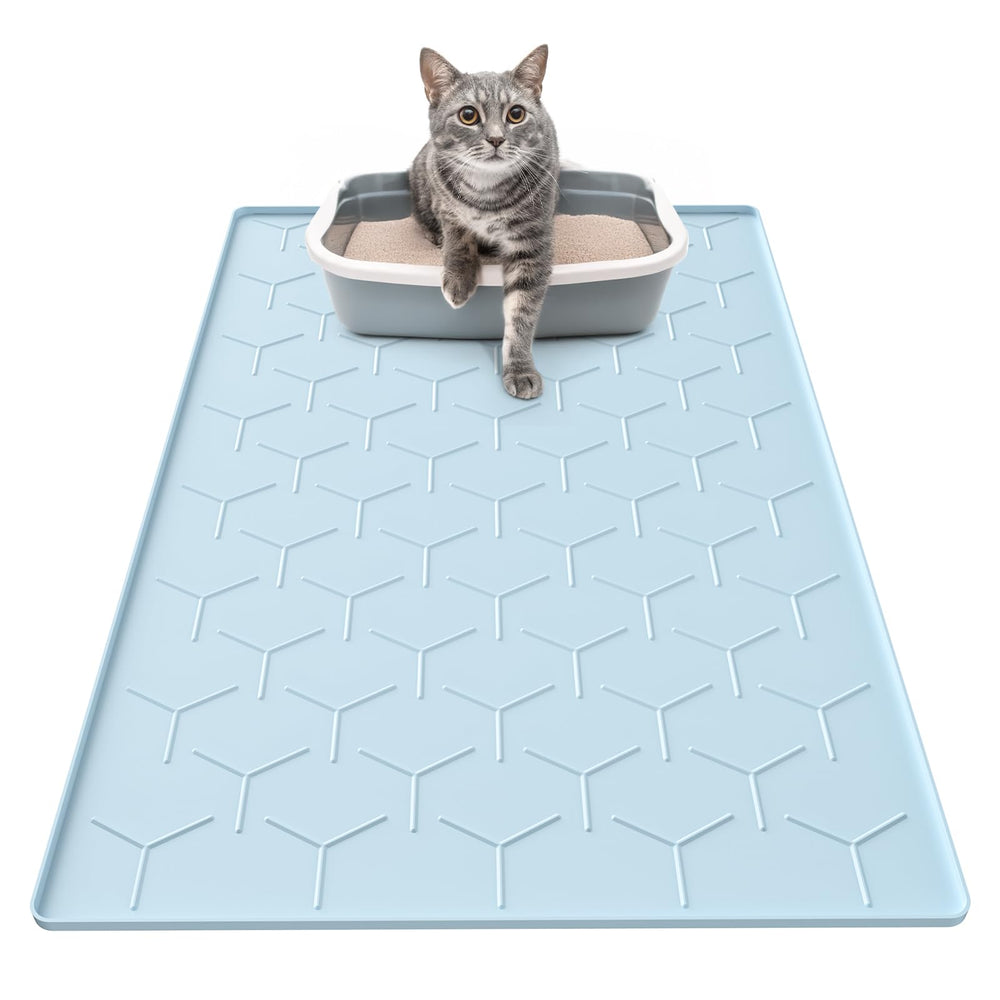 Garoopion tapis face avant montrant dimensions et protection contre la litière