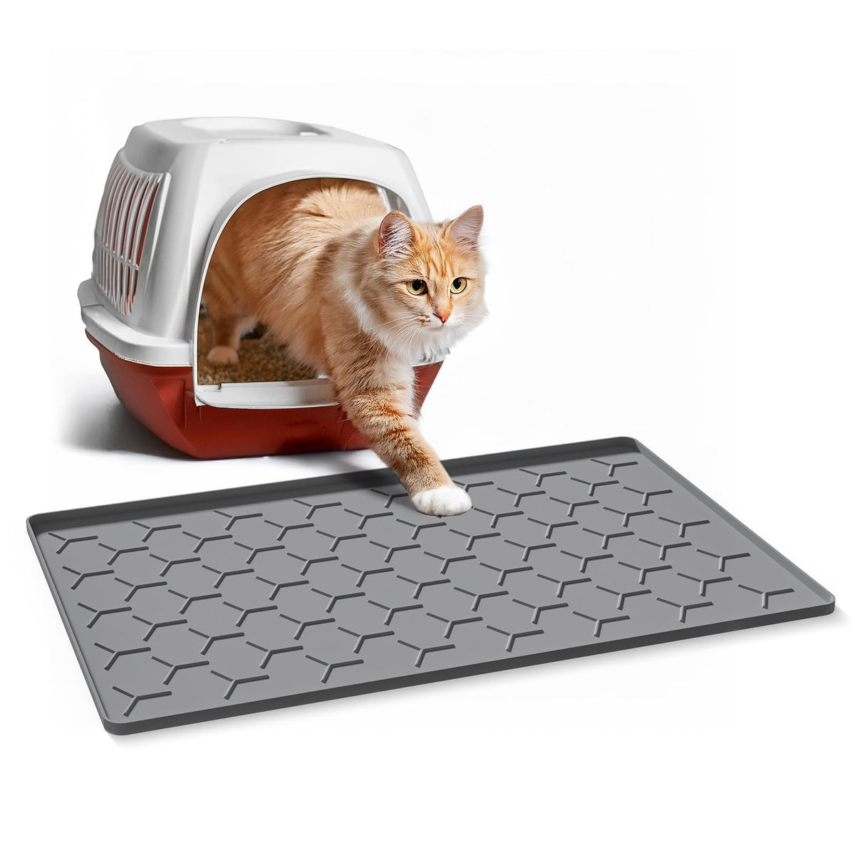 Garoopion tapis litière face avant protège sol et retient la litière
