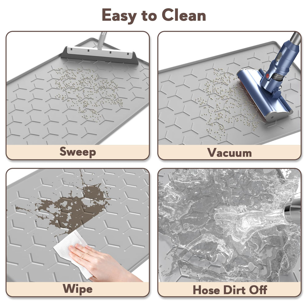 Garoopion tapis rincé à l'eau, nettoyage facile et rapide
