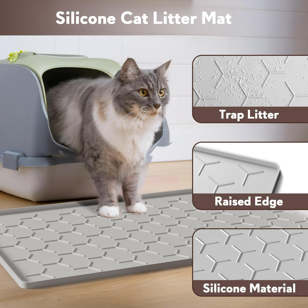 Garoopion gros plan texture silicone pour désolidariser la litière