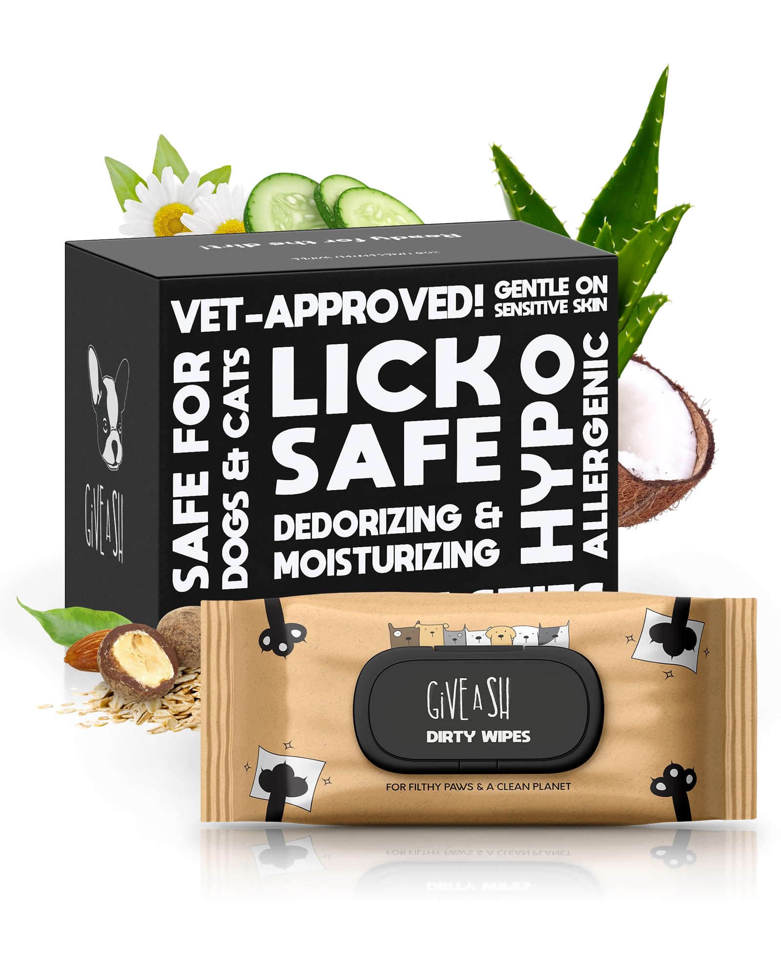 G.A.S paquet avant montrant 100 lingettes et bénéfice praticité