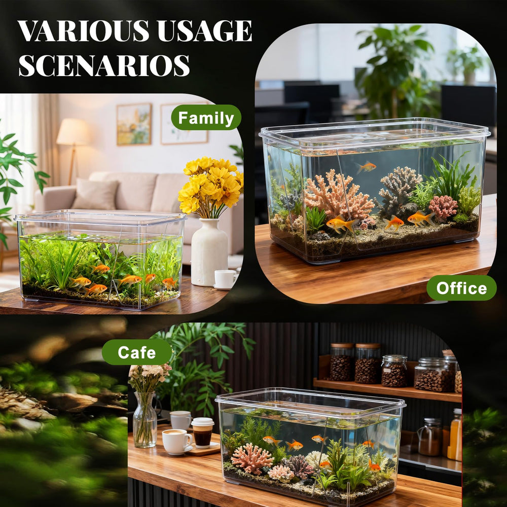 Geelin décor de table avec aquarium montrant effet décoratif élégant