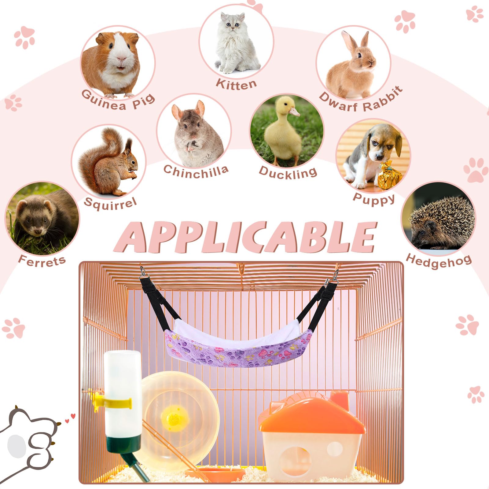 Geelin hamac en usage par un chaton offrant un coin de repos chaud