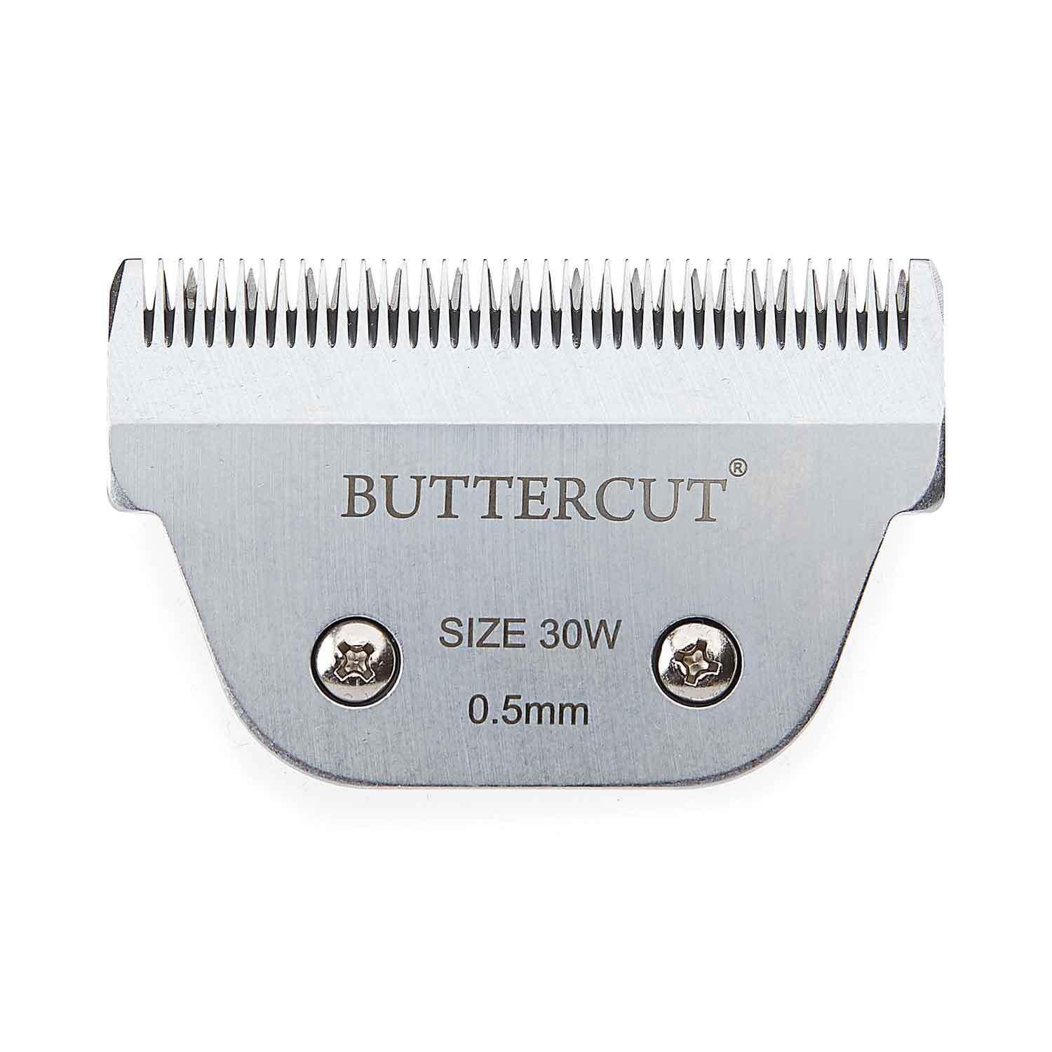 Geib Buttercut lame vue face montrant largeur et finition pour coupes précises