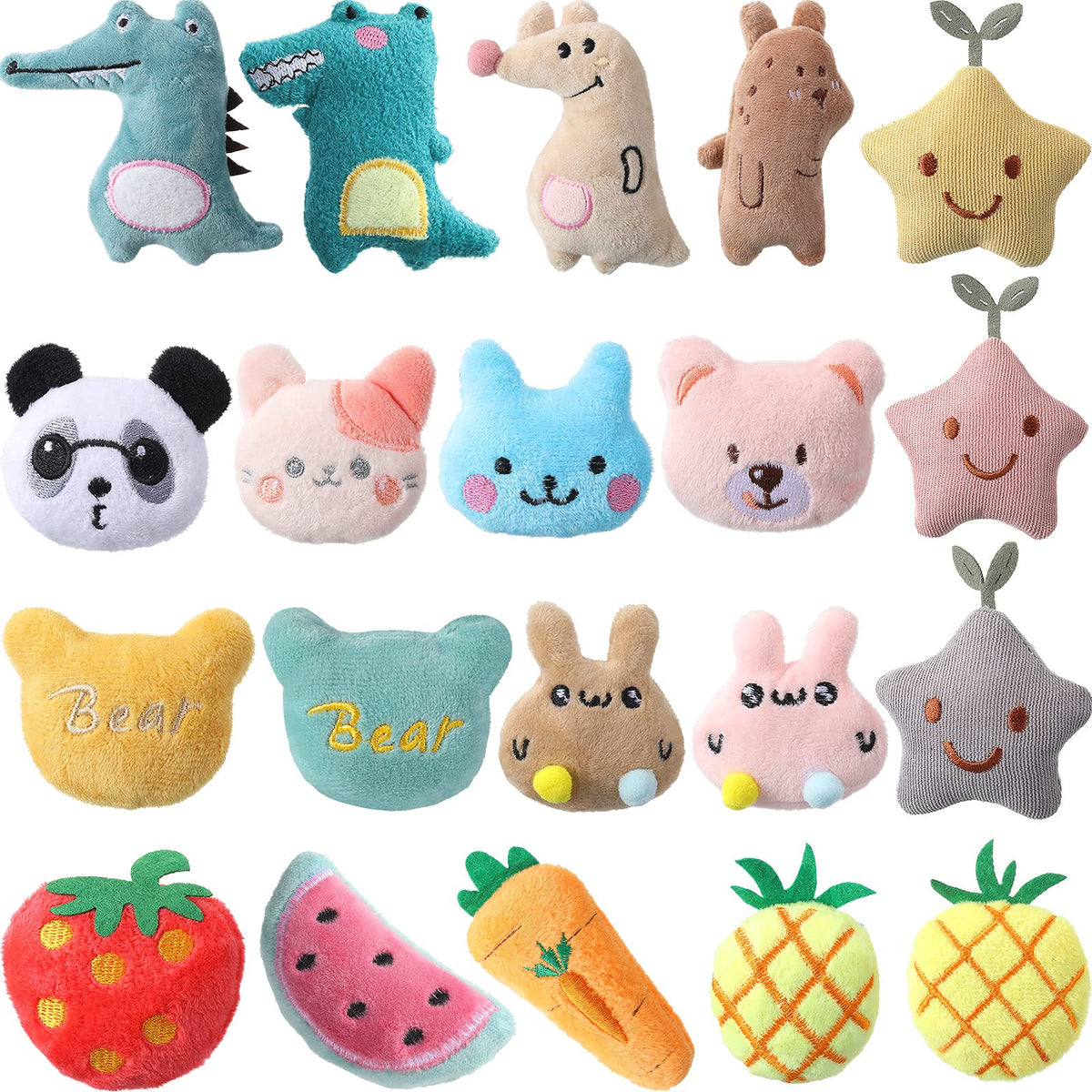 Gejoy pack 20 peluches montrant la variété et divertissement