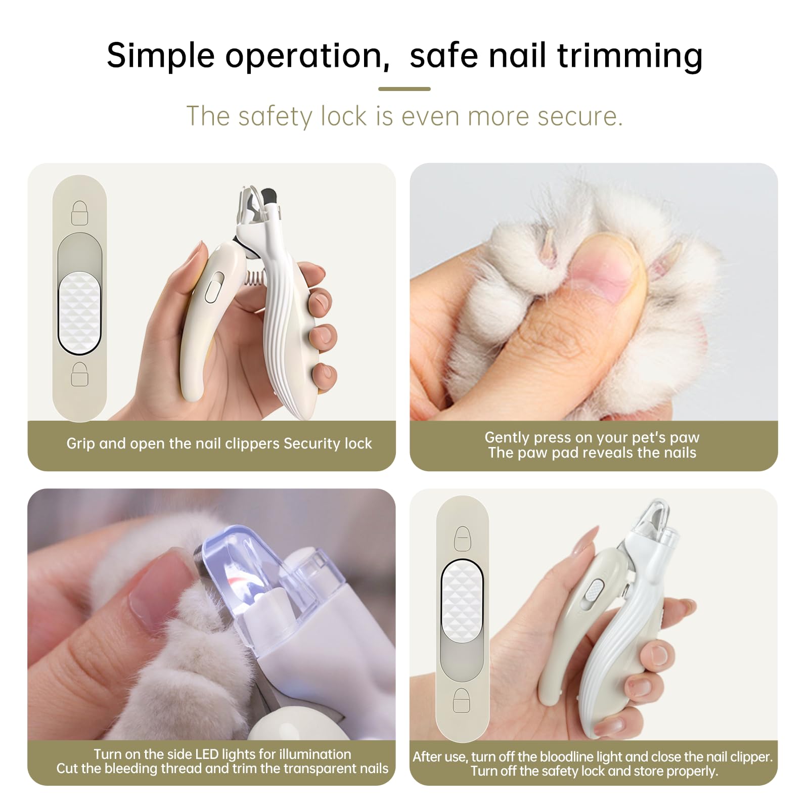Generic coupe-ongles utilisé sur un lapin montrant adaptation petits animaux
