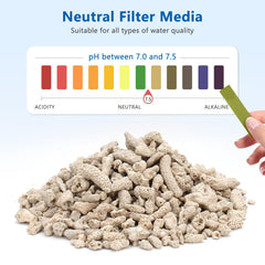 Generic crushed coral utilisé dans un filtre interne améliorant la clarté de l'eau