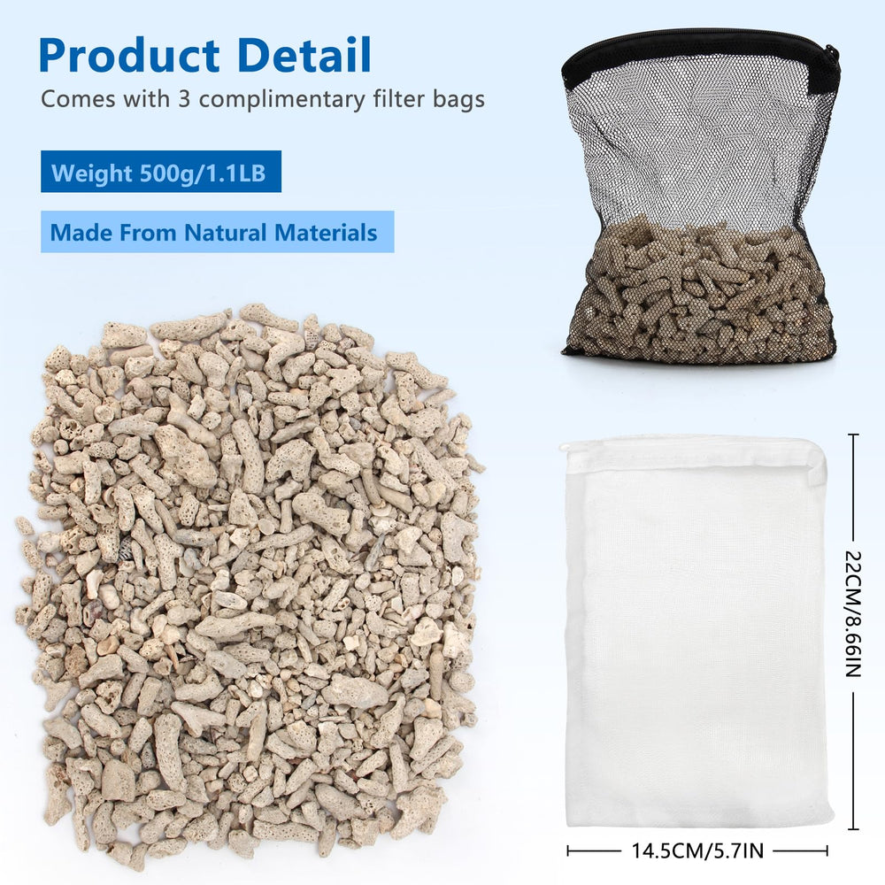 Generic crushed coral texture gros plan montrant grains et stabilité pour substrat
