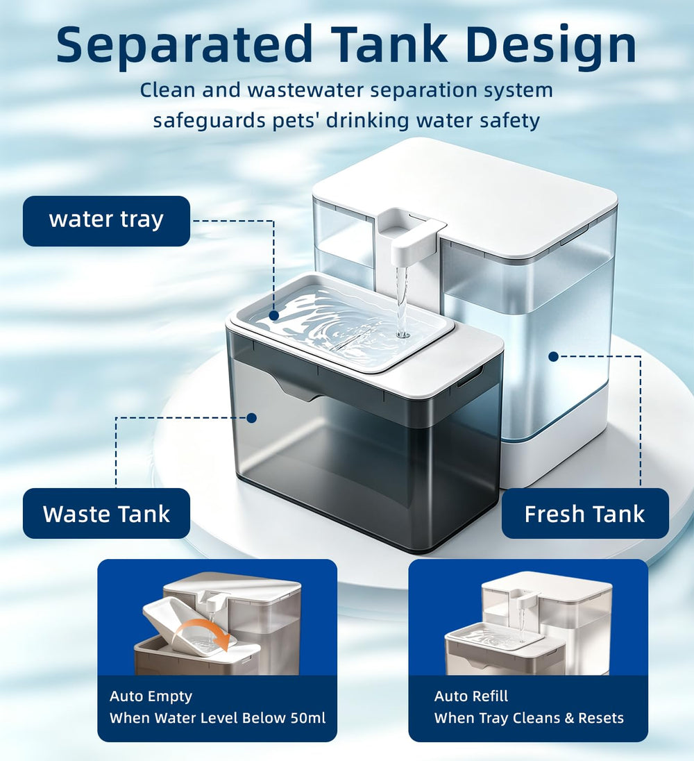 Generic fontaine compartiment eaux usées visible, collecte saletés efficacement