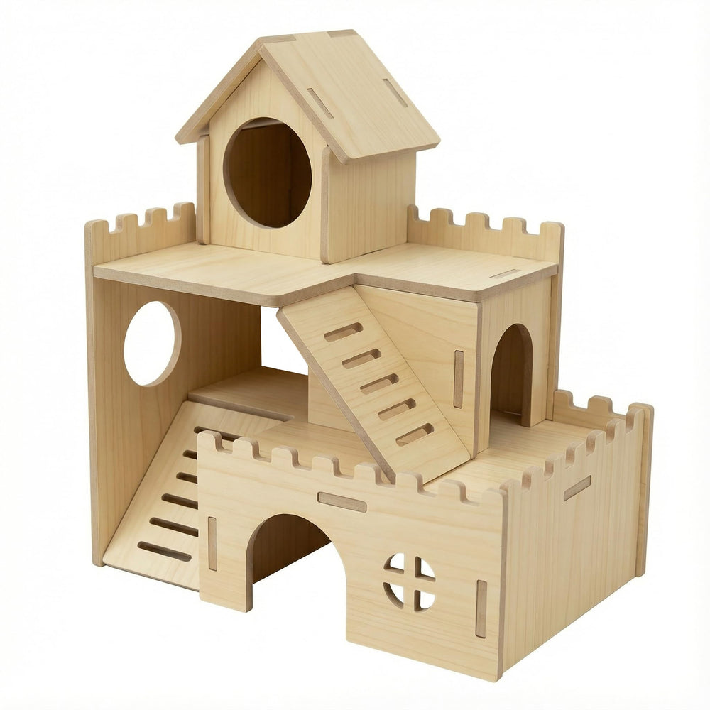 Generic maison hamster face avant montrant l'accès multiple et confort
