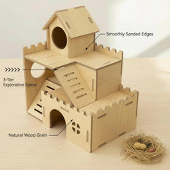 Generic maison hamster plate-formes et rampes non glissantes pour activité
